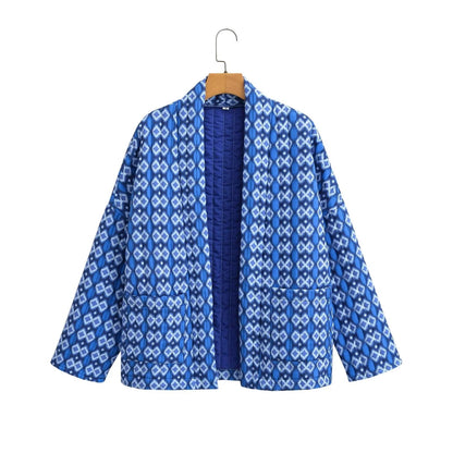 Damen Steppjacke Grafisches Muster Eveloria