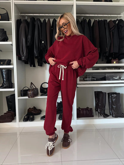 Damen Jogginganzug Elegant Komfortabel Eveloria