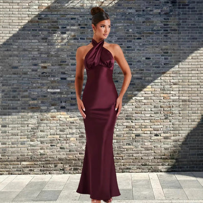 Damen Abendkleid Halterneck Figurschmeichelnd Eveloria