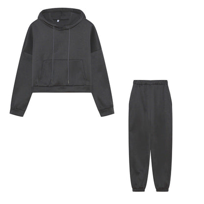 Damen Sportliches Hoodie Jogging Set Eveloria
