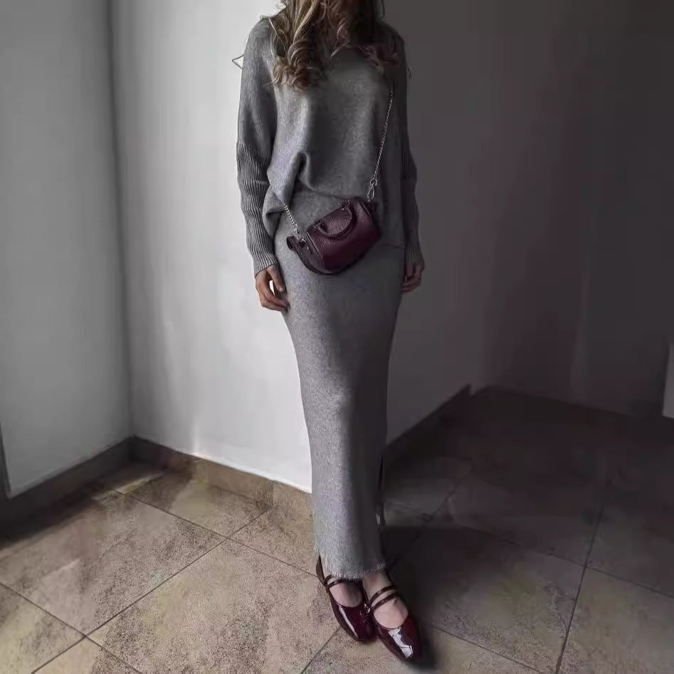 Damen Oversized Strickkleid Lässig Eveloria