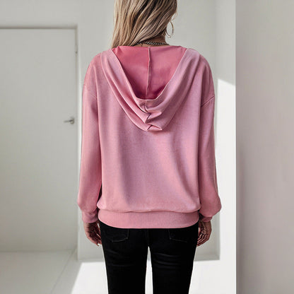 Damen Kapuzenpullover Asymmetrisch Lässig Eveloria