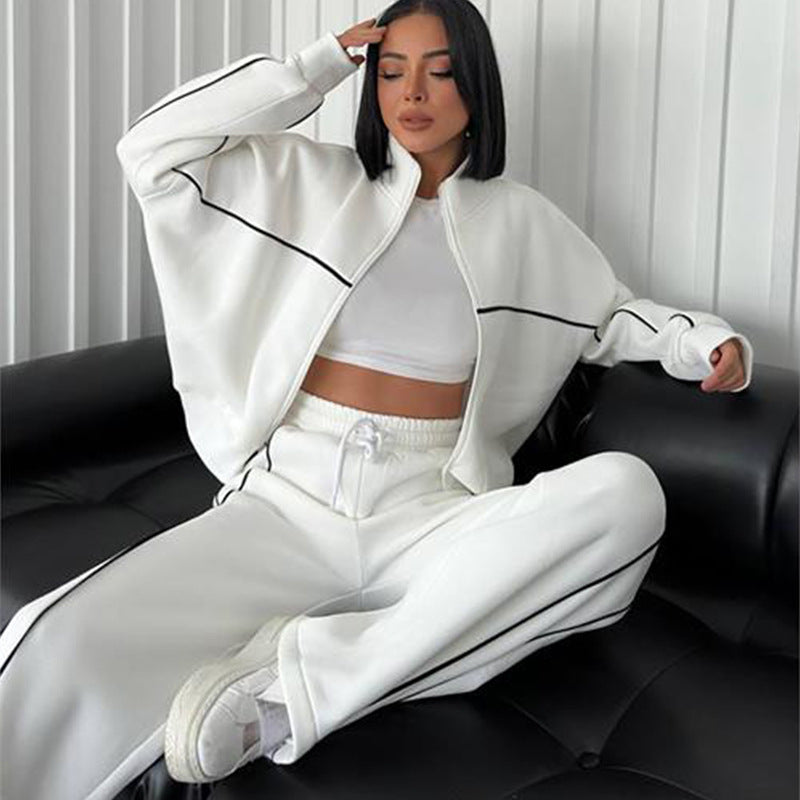 Damen Sportliches Zweiteiler-Set Sweatshirt und Hose Eveloria