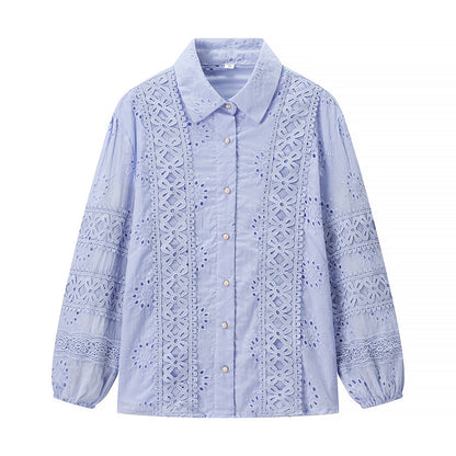 Damen Blumengestickte Bluse Maxirock Set Eveloria