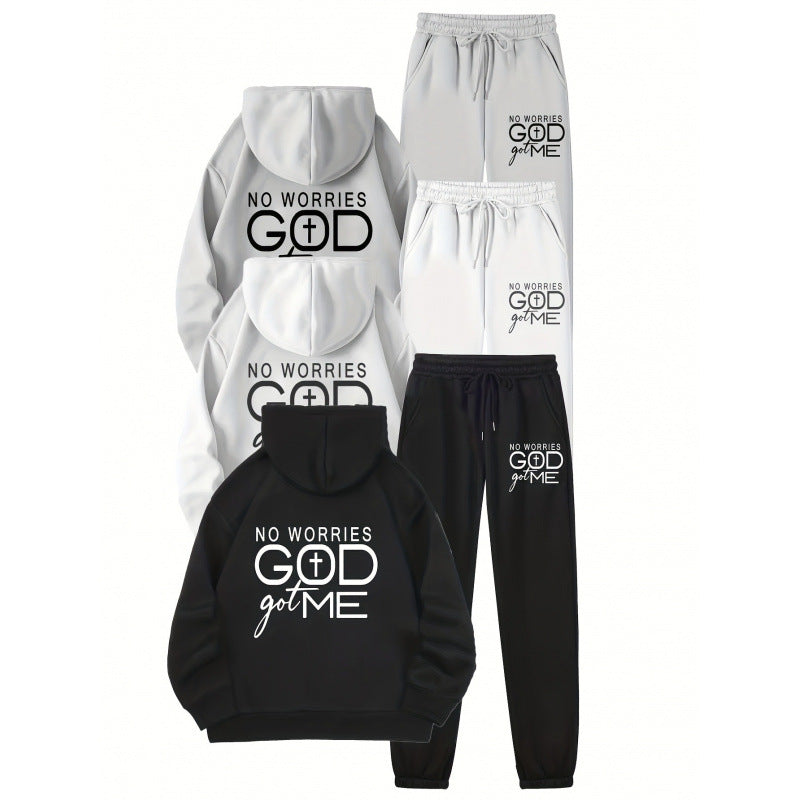 Damen Sportset Hoodie Jogginghosen Set mit Motiv Eveloria