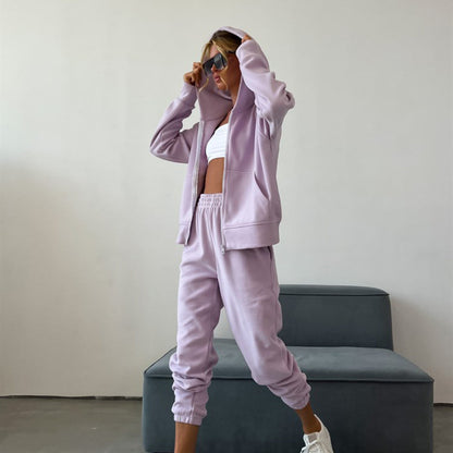 Damen Kapuzenjacke Reißverschluss Taschen Eveloria