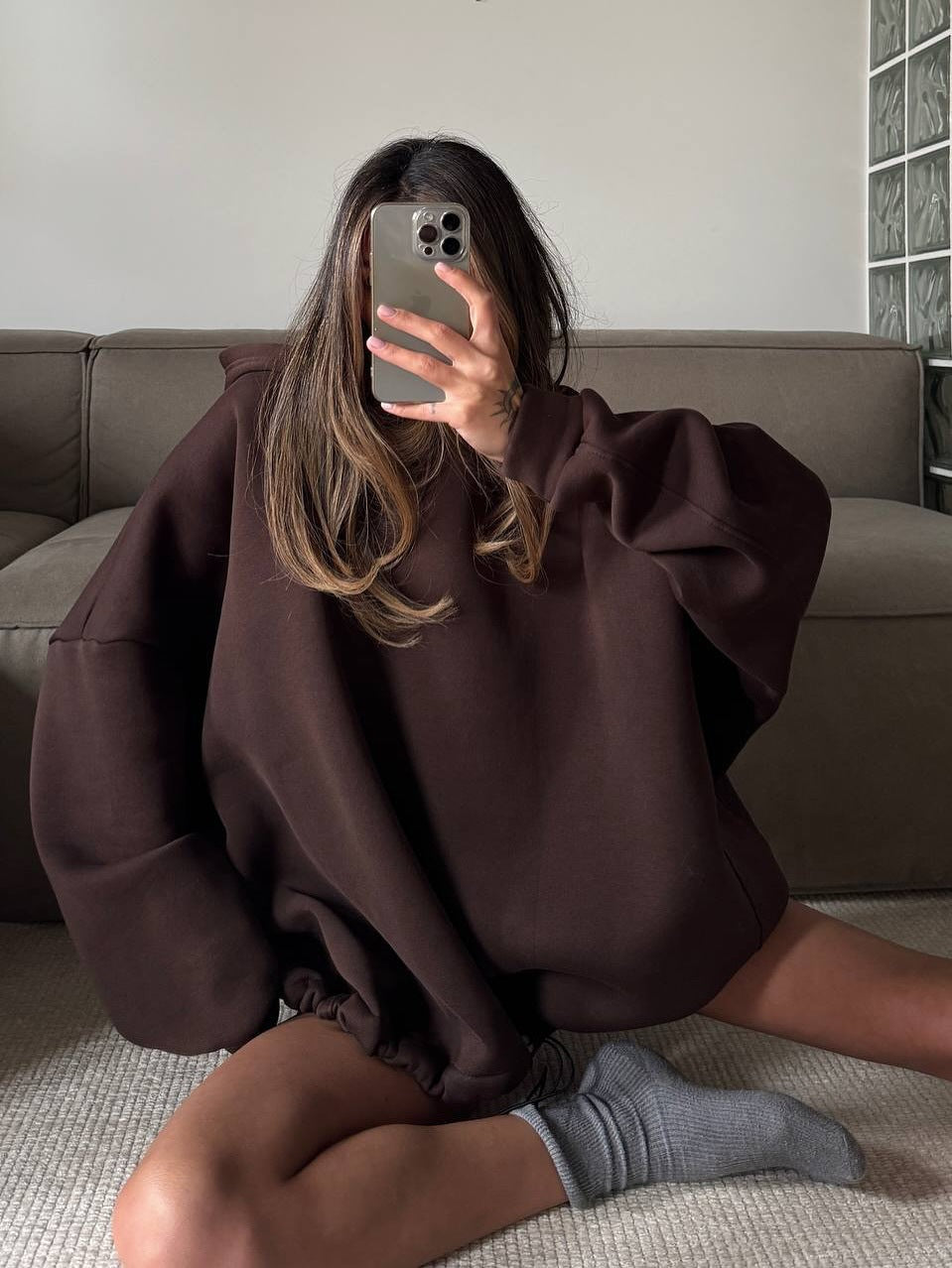 Damen Oversized Kapuzenpullover Lässiger Schnitt Eveloria