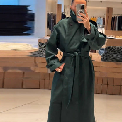 Damen Trenchcoat mit Gürtel Eveloria - Eveloria