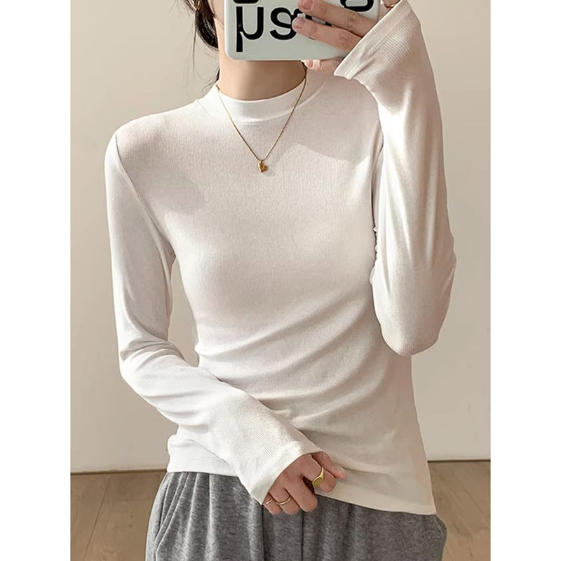 Damen Langarmshirt Höherer Stehkragen Eveloria - Eveloria