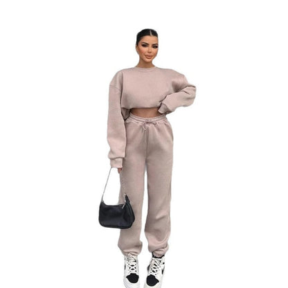Damen Sweatshirt Jogginghose Set Baumwolle Eveloria