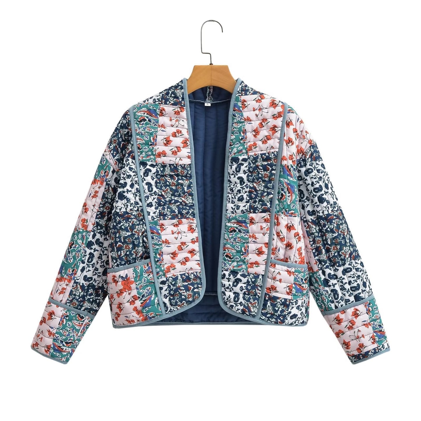 Damen Steppjacke Gepolstert Floralmuster Eveloria
