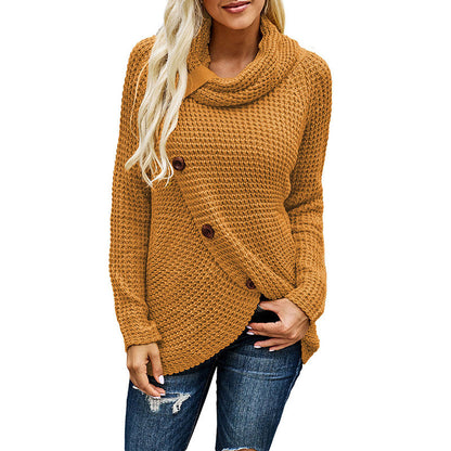 Damen Strickpullover Relaxed Fit Oversize Rollkragen