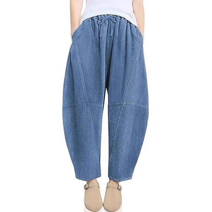 Damen High-Waist Freizeithose mit Kordelzug Eveloria - Eveloria