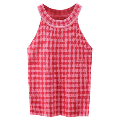 Damen Sporttanktop Karomuster Eveloria