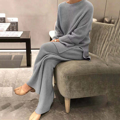 Damen Strickensemble Weit Schnitt Eveloria