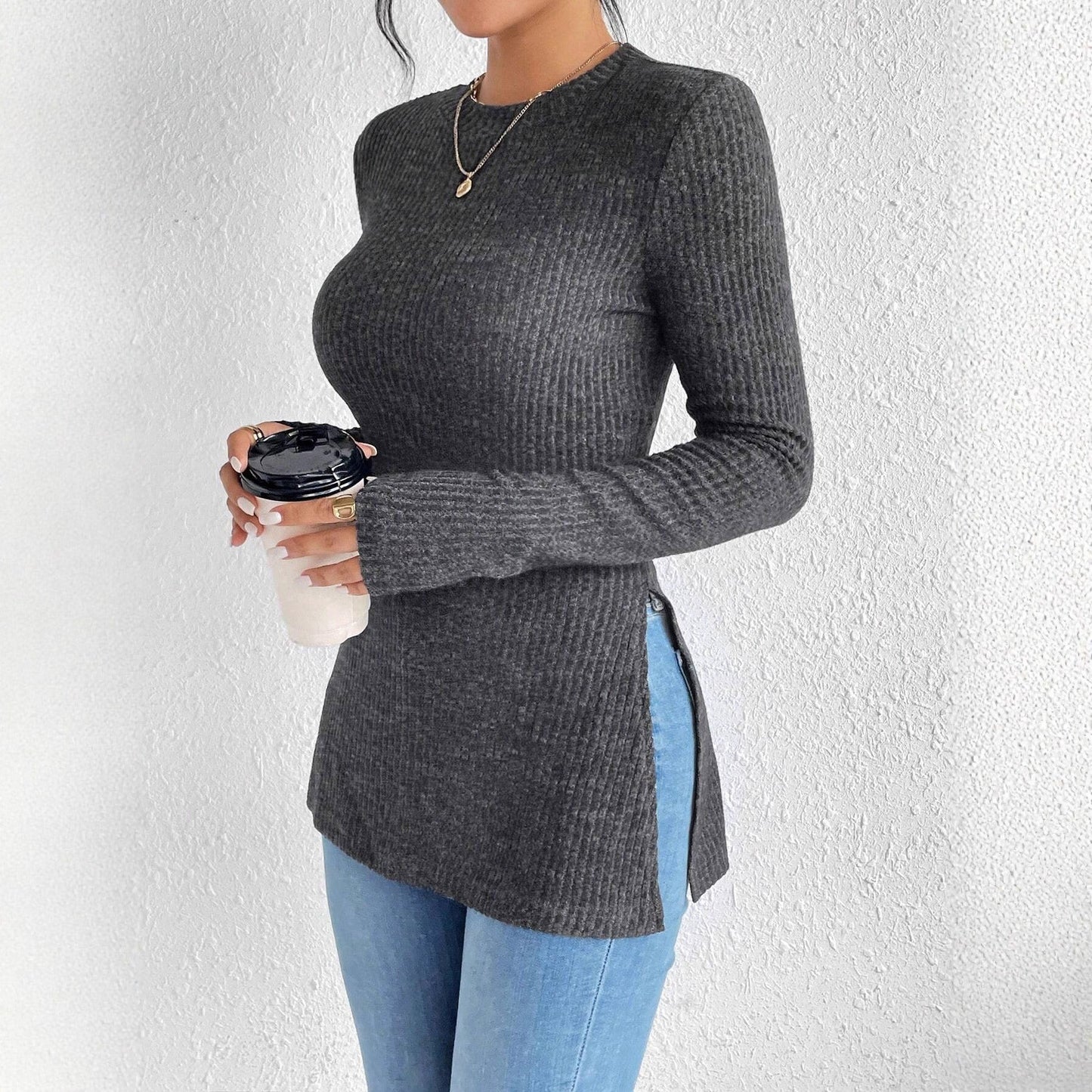 Damen Langarmshirt Eveloria Baumwolle