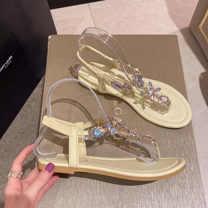Eveloria Damen Strass-Sandalen