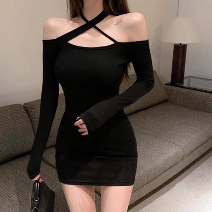Damen Off-Shoulder Cocktailkleid Eveloria