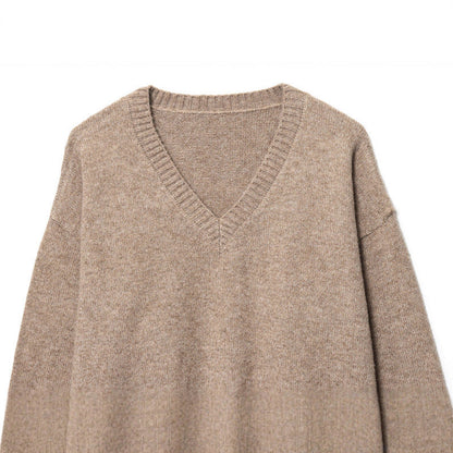 Damen Pullover V-Ausschnitt Weichwolle Eveloria