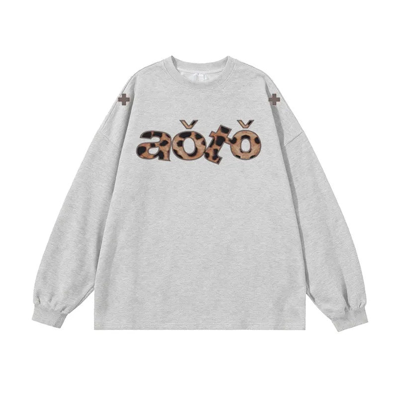 Damen Langarmshirt Eveloria Grafikdesign Weiss