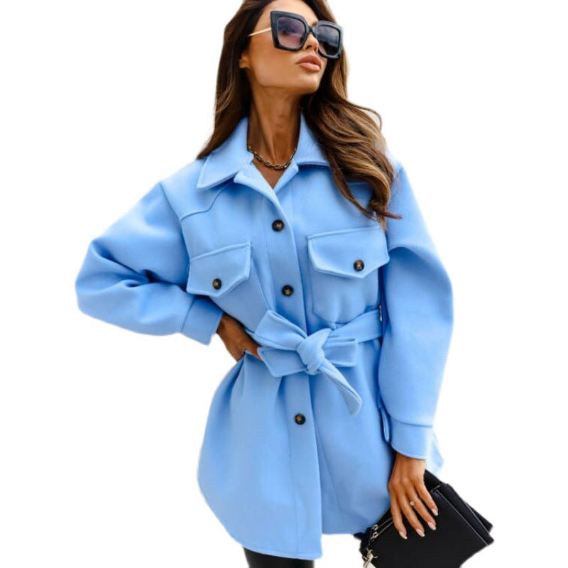 Damen Utility-Jacke Tailliert Praktische Taschen Eveloria