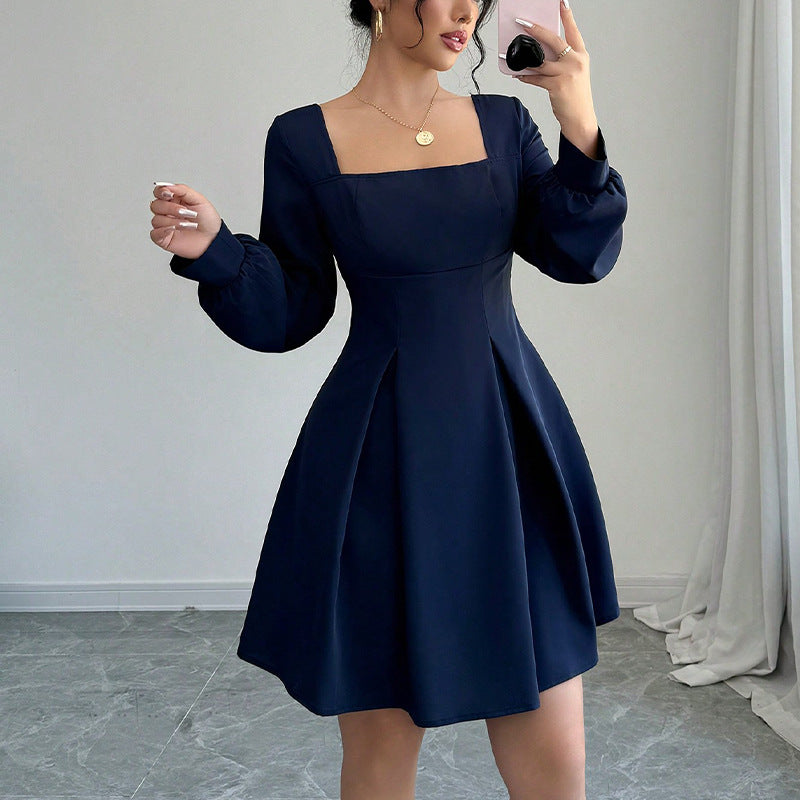 Damen Kleid Kurz Ballonärmel Eveloria - Eveloria