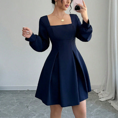 Damen Kleid Kurz Ballonärmel Eveloria - Eveloria