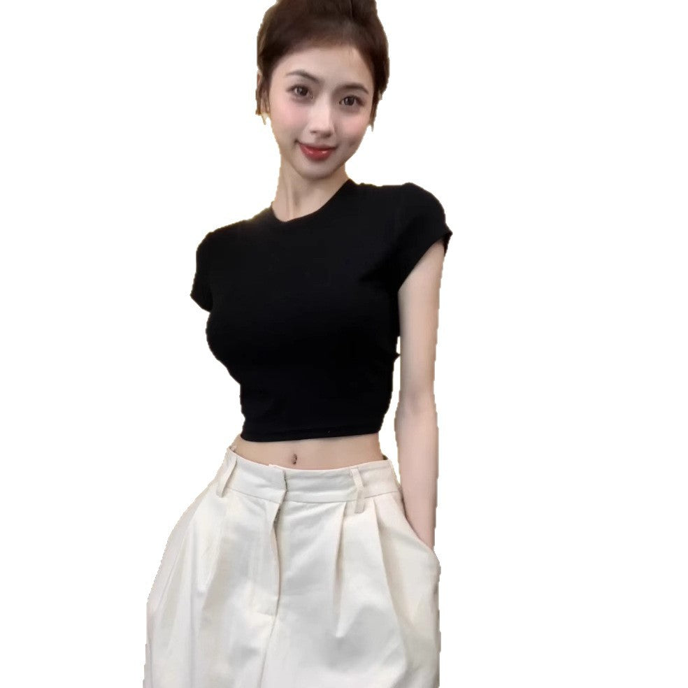 Damen Crop- Elastisch Figurbetont