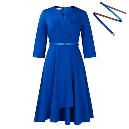 Damen Wickelkleid Elegante Taillierung Modische Akzente Eveloria