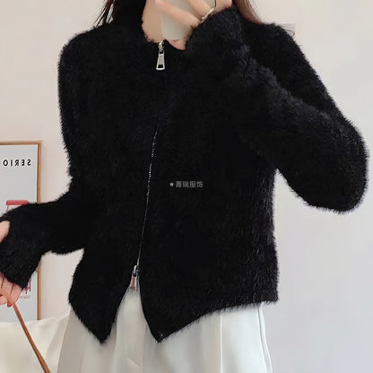 Damen Kurzjacke Flauschig Eveloria
