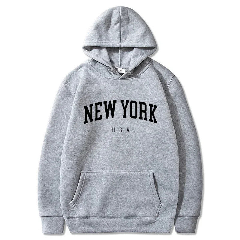 Damen Kapuzenpullover New York Print Bequem