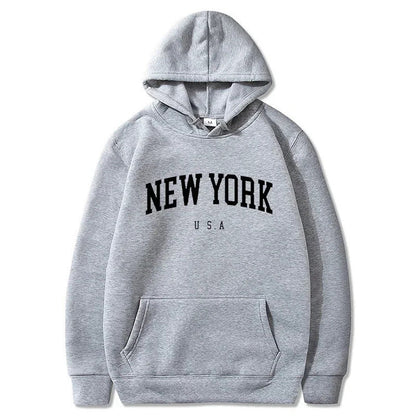 Damen Kapuzenpullover New York Print Bequem