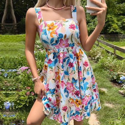 Damen Sommerkleid Floralmuster feminin Eveloria