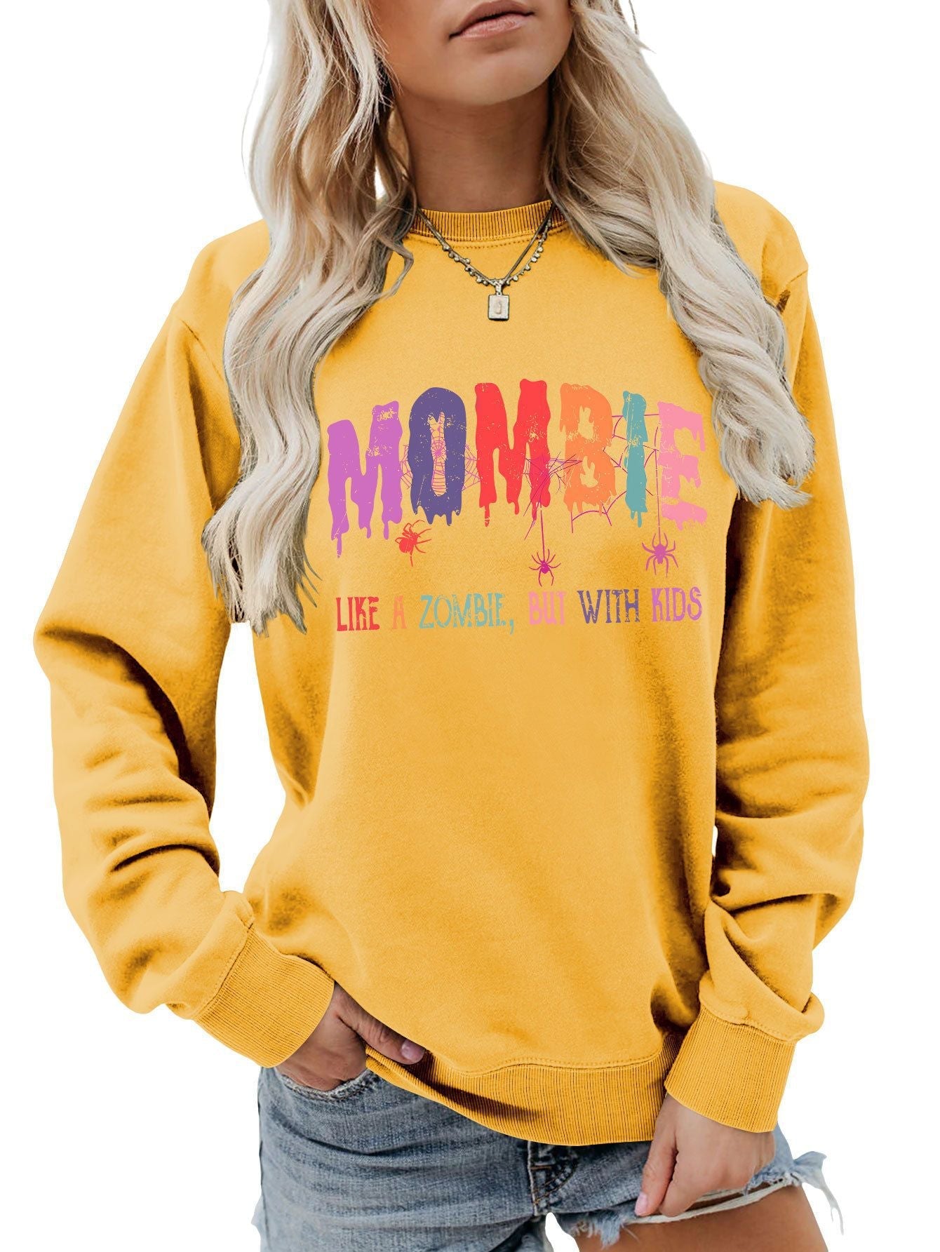 Damen Sweatshirt Zombie Motiv Eveloria