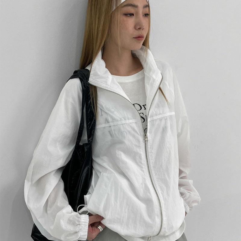 Damen Leichtwindjacke Hochkragen Eveloria