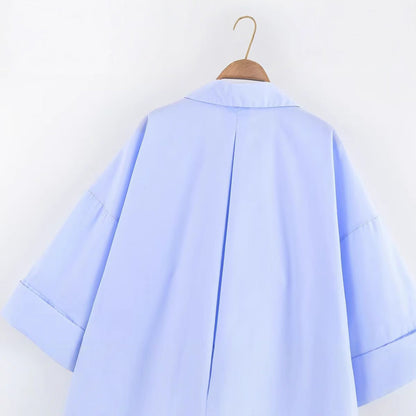Damen Oversized Bluse Weite Ärmel Eveloria