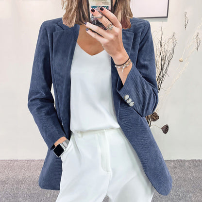 Damen Blazer Gestreift Slim Fit Eveloria