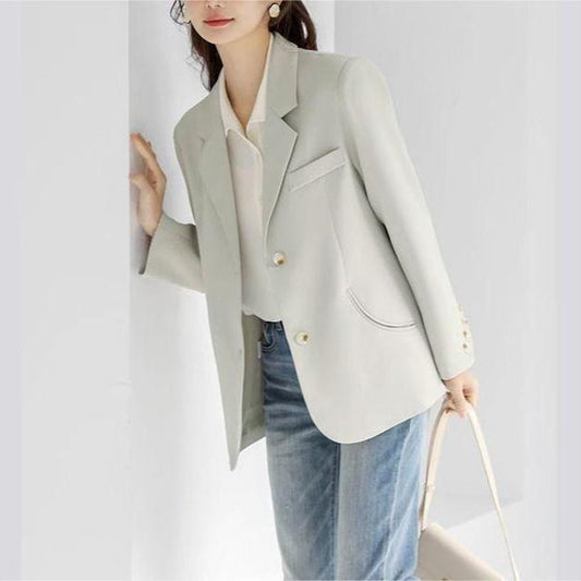 Damen Blazer Tailliert Mit Knöpfen Schwarz Eveloria - Eveloria