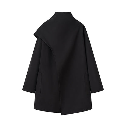 Damen Überjacke Asymmetrisch Mit Taschen Eveloria