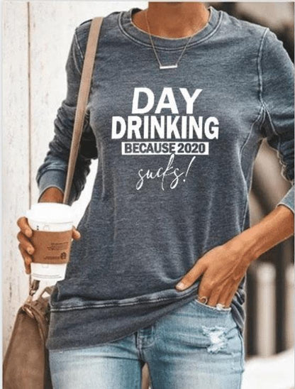 Damen Sweatshirt Humor Schriftzug Eveloria