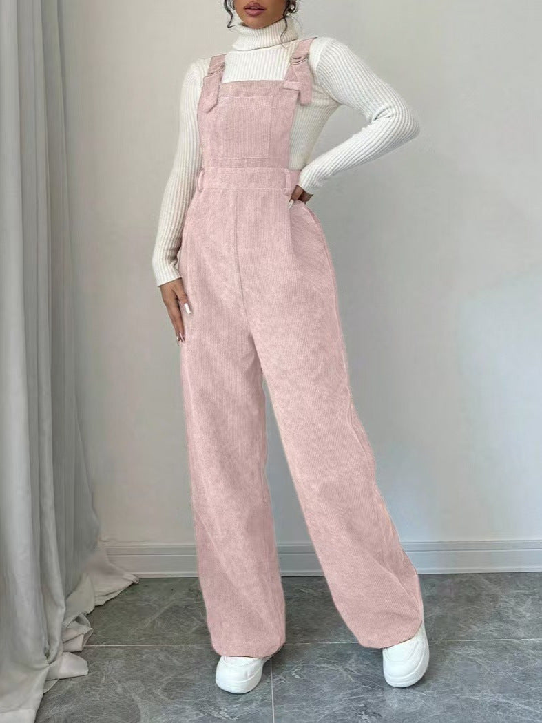 Damen Cord-Overall Lässig Geschnitten Eveloria