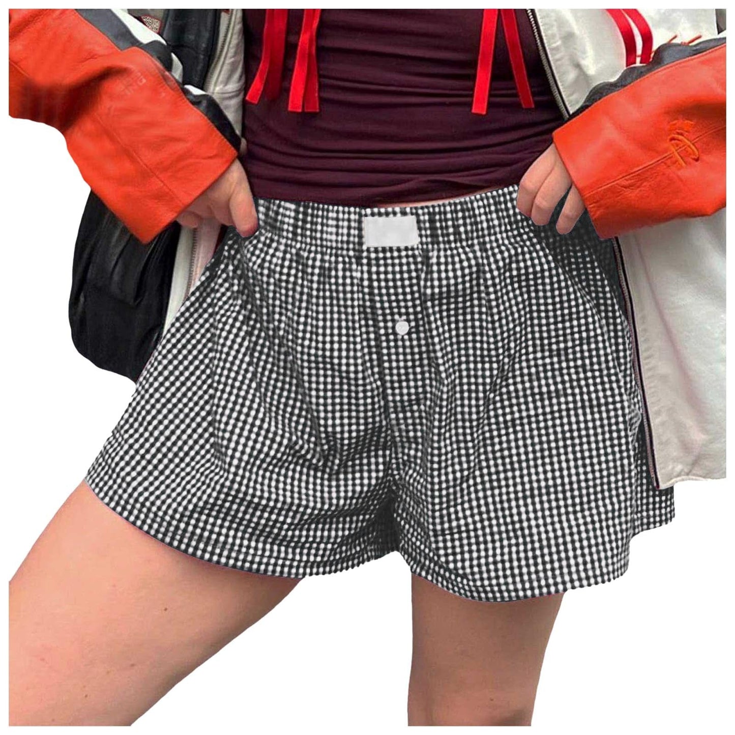 Damen Boxershorts Kariert Eveloria