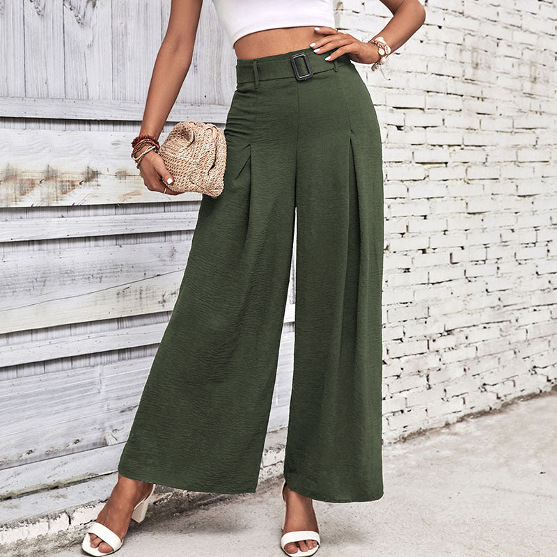 Damen Hochbundhose Weit Faltenrock Elegante Taille Eveloria