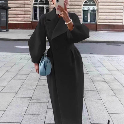 Damen Trenchcoat Tailliert Schlitz Eveloria
