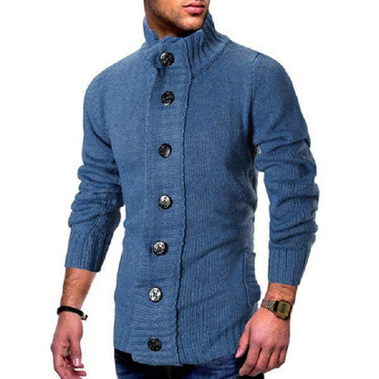 Herren Strickjacke Hochkragen Komfortabel - Eveloria