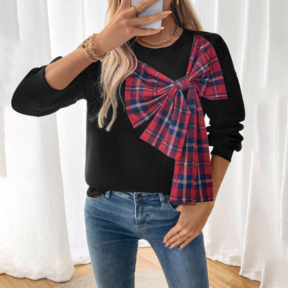 Damen Sweatshirt mit Knoten-Design Grau Eveloria