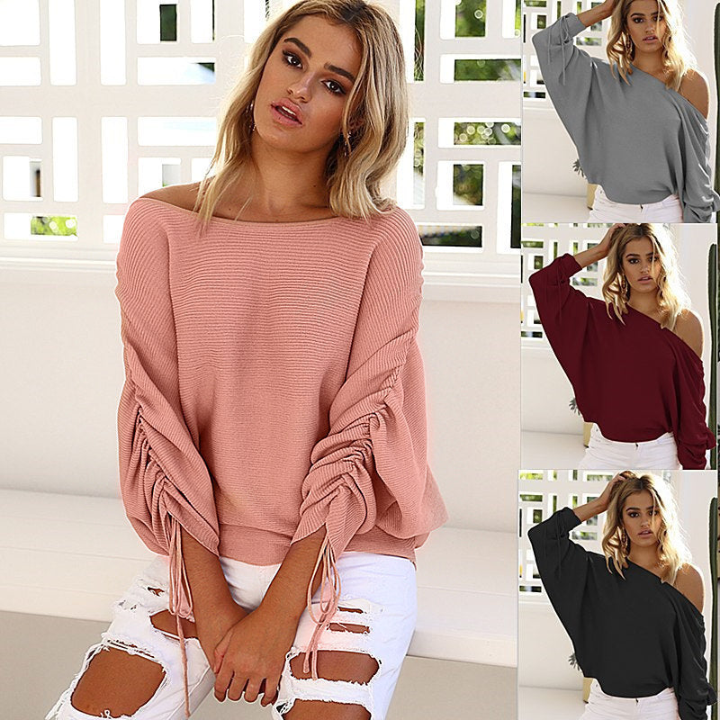 Damen Oversized Pullover Asymmetrischer Schnitt Eveloria