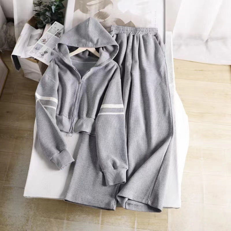 Damen Hoodie Jogginghose Kombi mit Reißverschluss Eveloria