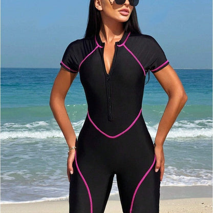 Damen Neoprenanzug Kurze Shorts Technischer Reißverschluss