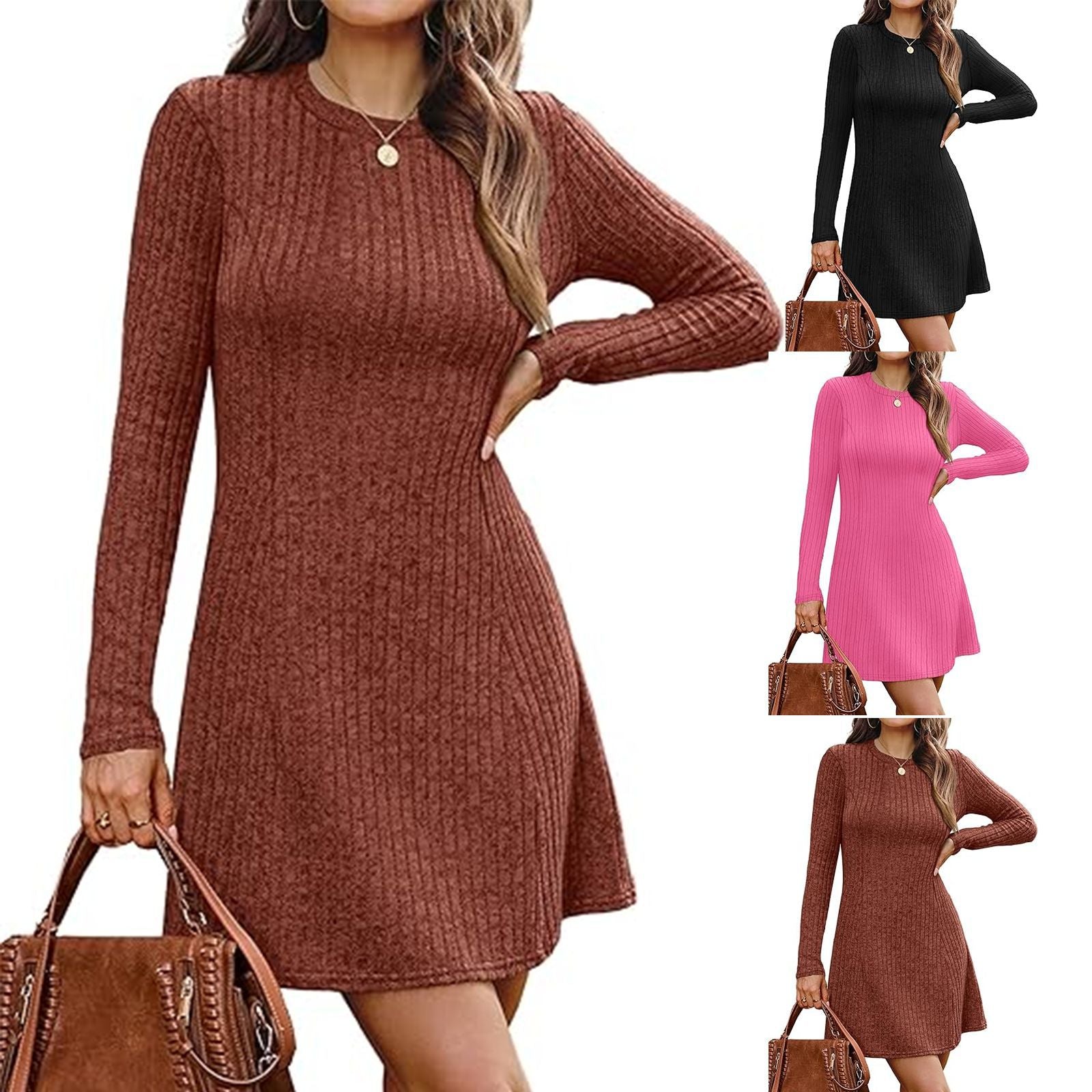 Damen Strickkleid Lässig Eveloria - Eveloria